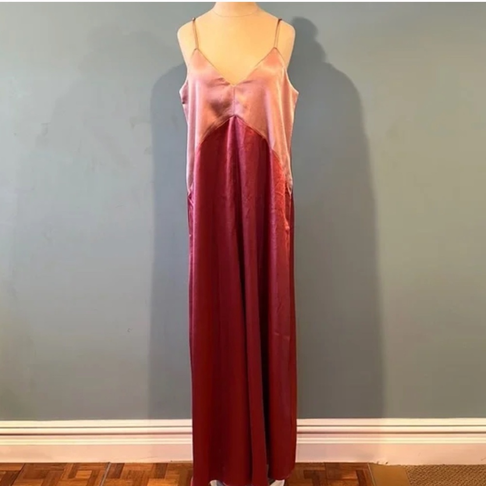 Hatch The Nala Dress Rosewood Spice Colorblock Maternity Slip Dress Size M